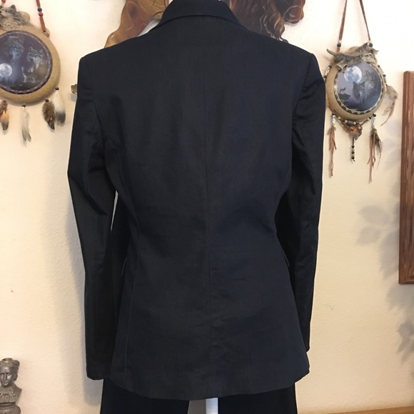 Hillard and Hanson dark blue denim look pant suit - Picture 3 of 8